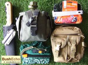 Bushcraft survival kit pouch