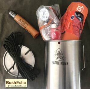 Pathfinder nesting cup survival kit
